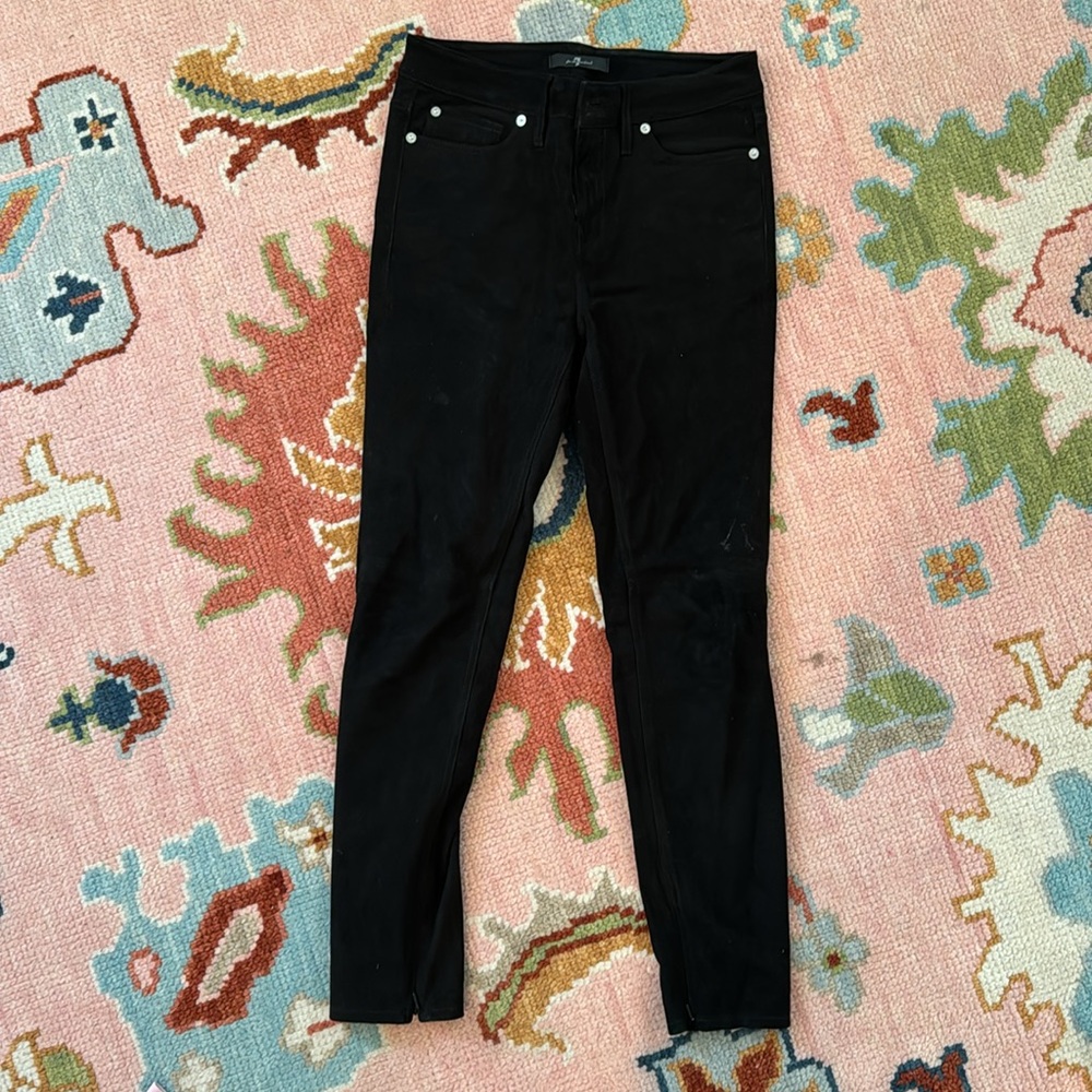 Real suede black pants, J brand size 26